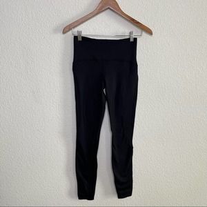 Lululemon Black Fast As Fleece High Waisted Leggings Size 4
